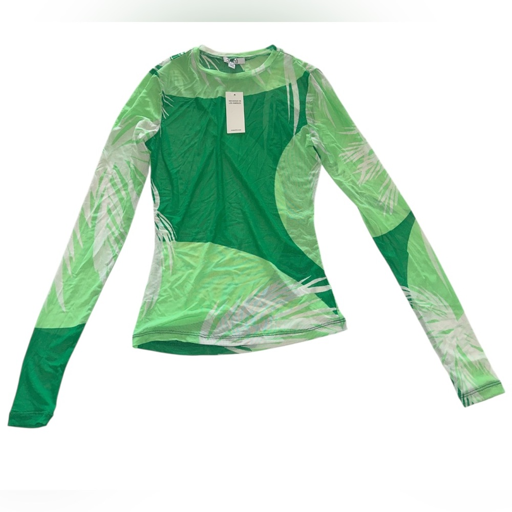 AFRM Vibrant Green Long Sleeve Blouse
